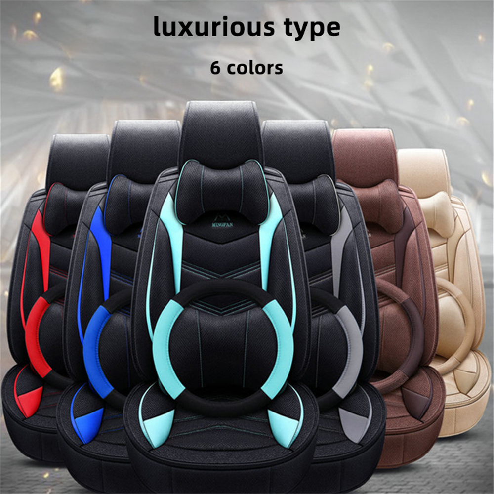 CNWAGNER Luxury Universal Leather Auto Car Seat Cover Full Seat Cover Cushion