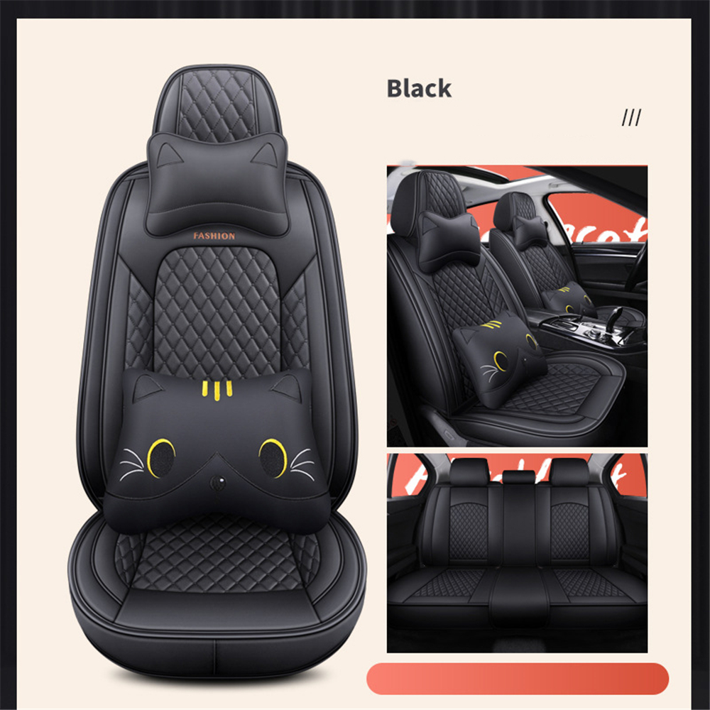 CNWAGNER Universal Fit Car Seat Protector For Five Seaters Factory Direct Faux Leather Cute Car Seat Cushion