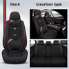 CNWAGNER Leather Linen Auto Car Seat Cover Full Seat Cover Cushion 