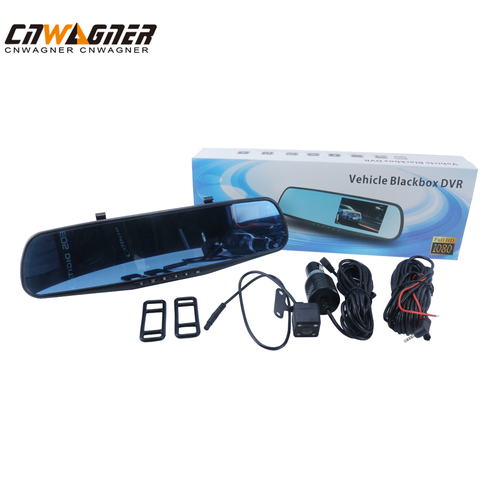 CNWAGNER GPS Wifi 4.1inch dual lens car video recorder car video recorder Car Drive Recorder mirror camera Black Box