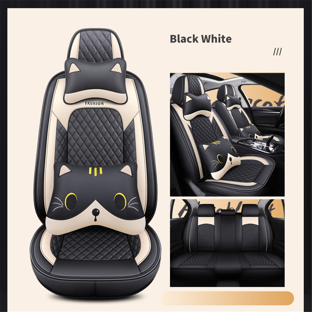 CNWAGNER Universal Fit Car Seat Protector For Five Seaters Factory Direct Faux Leather Cute Car Seat Cushion