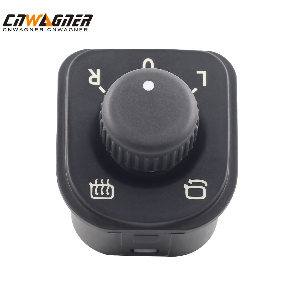 CNWAGNER Chrome Mirror Switch Control Knob 5ND959565B for VW Jetta Golf MK5 MK6 Passat B6