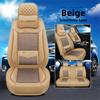 CNWAGNER Luxury Universal Leather Linen Auto Car Seat Cover Full Seat Cover 